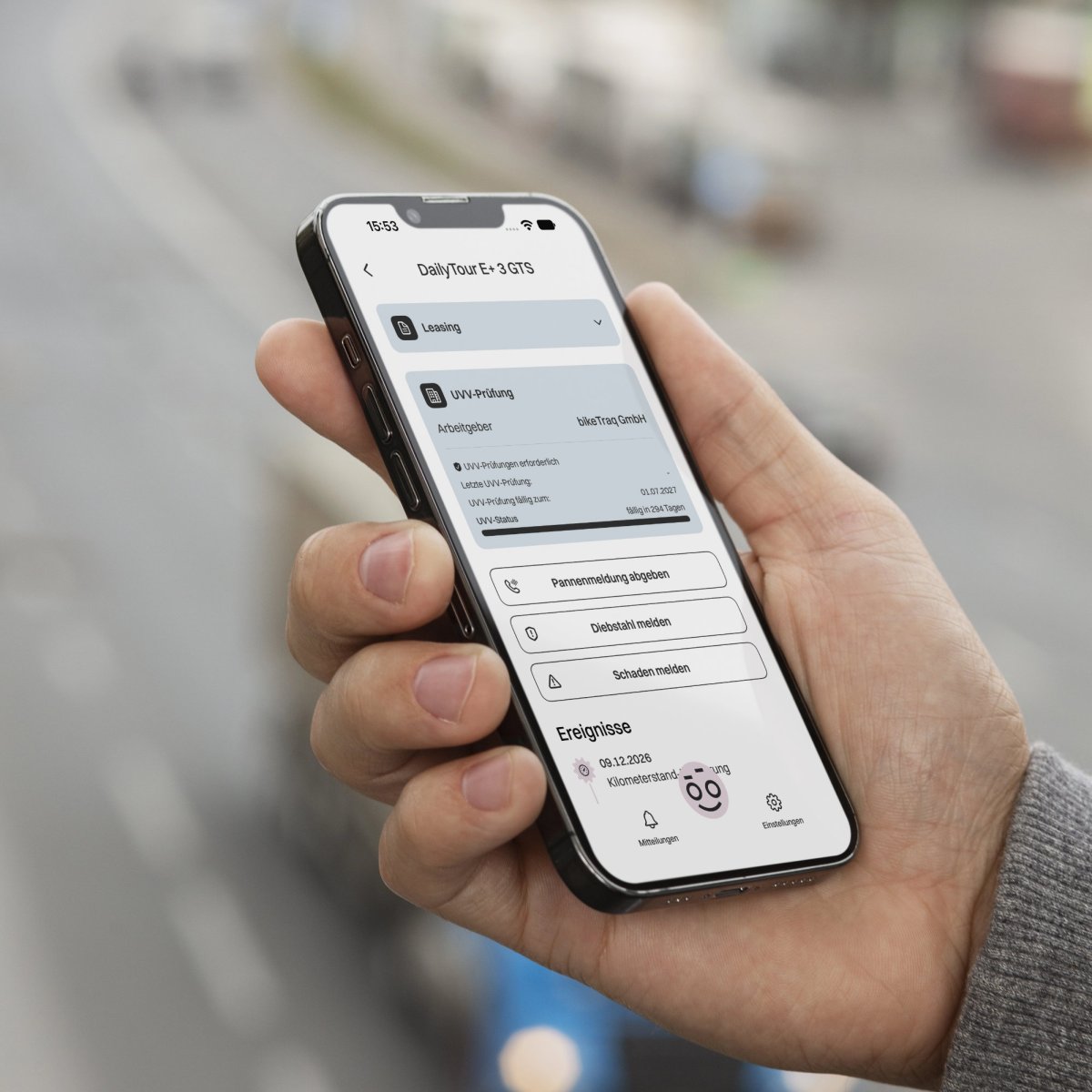 Smartphone mit RadRoadie